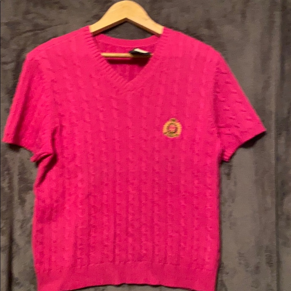 Vtg Hot Pink Ralph Lauren Sweater